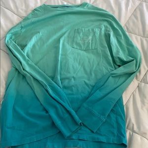 Blue faded to green style Vineyardvines longsleeve